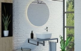 Pult za umivalnik Desk 70 Svetlo Sivi