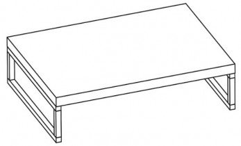 Aqua Rodos - Pult za umivalnik Desk 120 Temno Sivi