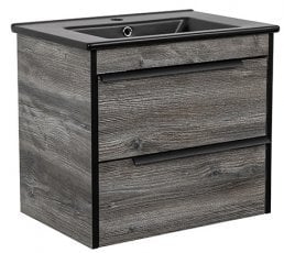 Omarica z umivalnikom Loft Nero Moras 65 stenska