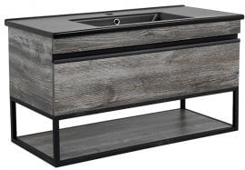 Omarica z umivalnikom Loft Iron Nero Moras 100 stenska