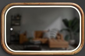 LED Ogledalo Reliability Slim 80 Hrast