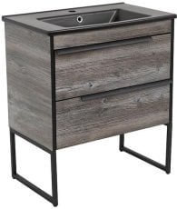 Omarica z umivalnikom Loft Nero Moras 75 talna