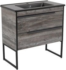 Omarica z umivalnikom Loft Nero Moras 85 talna