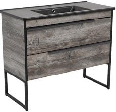 Omarica z umivalnikom Loft Nero Moras 100 talna