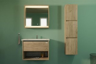 Aqua Rodos - Omarica z umivalnikom Nord Slim 80 - rustik