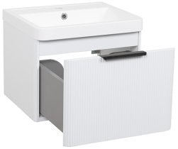 Aqua Rodos - Omarica z umivalnikom Frost 50 White mat stenska