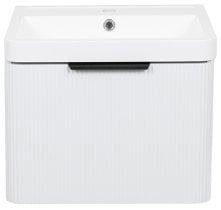 Aqua Rodos - Omarica z umivalnikom Frost 50 White mat stenska