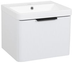 Aqua Rodos - Omarica z umivalnikom Frost 50 White mat stenska