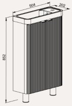 Aqua Rodos - Omarica z umivalnikom Frost 50 Black talna