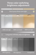 Aqua Rodos - Kiara 70 Round Nero LED Fog free