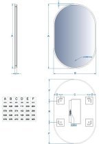 Aqua Rodos - Ogledalo Eliza 85x55 Hands Free