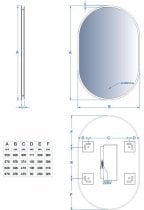 Aqua Rodos - Ogledalo Eliza 90x60 Hands & Fog Free