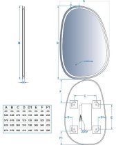Aqua Rodos - Ogledalo Anella 60x90 Hands & Fog Free
