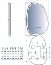 Aqua Rodos - Ogledalo Anella 90x60 Hands & Fog Free