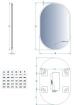 Aqua Rodos - Ogledalo Eliza 65x95 Hands & Fog Free