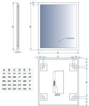 Aqua Rodos - Ogledalo Alberto 120x70 Hands Free