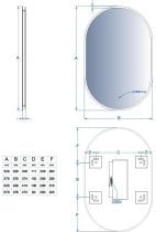 Aqua Rodos - Ogledalo Eliza 95x65 Hands Free