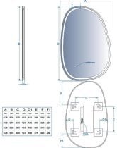 Aqua Rodos - Ogledalo Anella 95x65 Hands Free