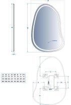 Aqua Rodos - Ogledalo Lago 70x105 Hands Free