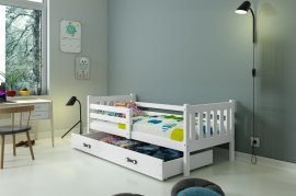 BMS Group - Otroška postelja Carino - 80x190 cm - bela/bela