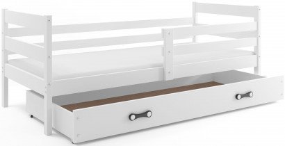 BMS Group - Otroška postelja Eryk - 90x200 cm - bela/bela