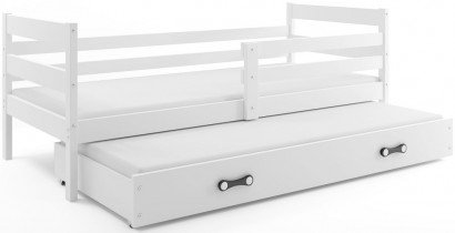BMS Group - Otroška postelja Eryk z dodatnim ležiščem - 80x190 cm - bela/bela