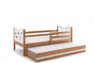 BMS Group - Otroška postelja Miko - 90x200 cm z dodatnim ležiščem