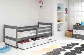 BMS Group - Otroška postelja Rico - 80x190 cm - grafit/bela