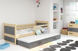Otroška postelja Rico - 80x190 cm z dodatnim ležiščem - bor