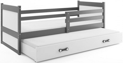 BMS Group - Otroška postelja Rico z dodatnim ležiščem - 80x190 cm - grafit/bela