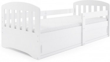 BMS Group - Otroška postelja Classic - 80x160 cm - bela/bela