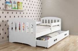 Otroška postelja Classic - 80x160 cm - bela+bela