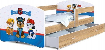 BMS Group - Otroška postelja Luki - 80x160 cm - sonoma hrast