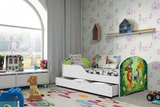 Otroška postelja Timi - 80x160 cm - barva bela