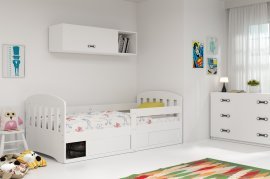 Otroška postelja Classic-1 - 80x160 cm - bela/bela