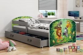 BMS Group - Otroška postelja Luki - 80x160 cm grafit pony
