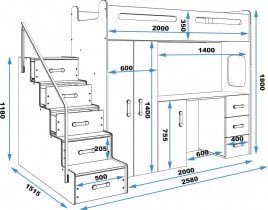BMS Group - Pograd Max-4 - 80x200 cm - bela/bela