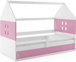BMS Group - Otroška postelja Domi-1 - 80x160 cm - bela/roza