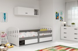 Otroška postelja Classic-1 - 80x160 cm - grafit/bela