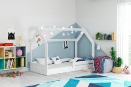 Otroška postelja Domek-1 - 80x160 cm - bela