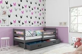 BMS Group - Otroška postelja Eryk - 80x190 cm - grafit/grafit