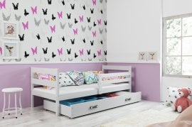 Otroška postelja Eryk - 80x190 cm - bela/bela