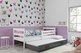 BMS Group - Otroška postelja Eryk z dodatnim ležiščem - 80x190 cm - bela/grafit