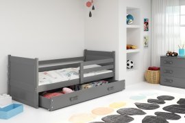Otroška postelja Rico - 90x200 cm - grafit/grafit