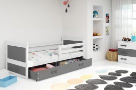 BMS Group - Otroška postelja Rico - 90x200 cm - bela/grafit
