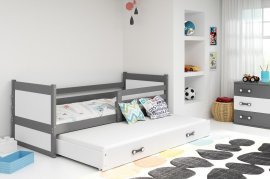BMS Group - Otroška postelja Rico z dodatnim ležiščem - 80x190 cm - grafit/bela