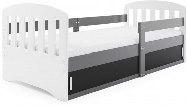 BMS Group - Otroška postelja Classic-1 - 80x160 cm - grafit/črna