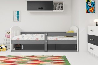 BMS Group - Otroška postelja Classic-1 - 80x160 cm - grafit/črna