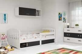 Otroška postelja Classic-1 - 80x160 cm - bela/črna