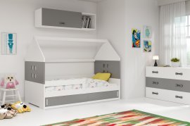 BMS Group - Otroška postelja Domi-1 - 80x160 cm - bela/grafit